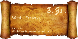 Bárdi Zsuzsa névjegykártya
